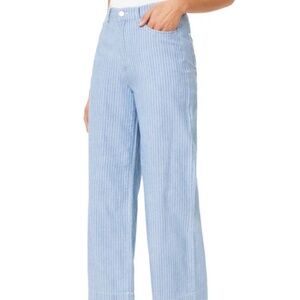 Denver Striped Denim Wide Leg